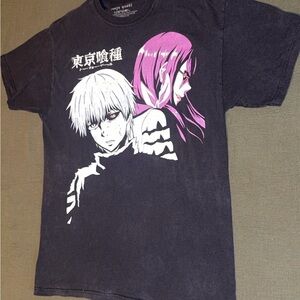 Anime Graphic Black T-Shirt for Kids